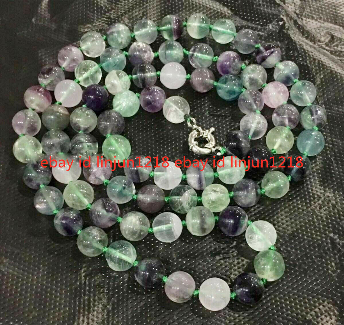 6/8/10mm Real Colorful Fluorite Crystal Gems Round Beads Necklace 14-50 in