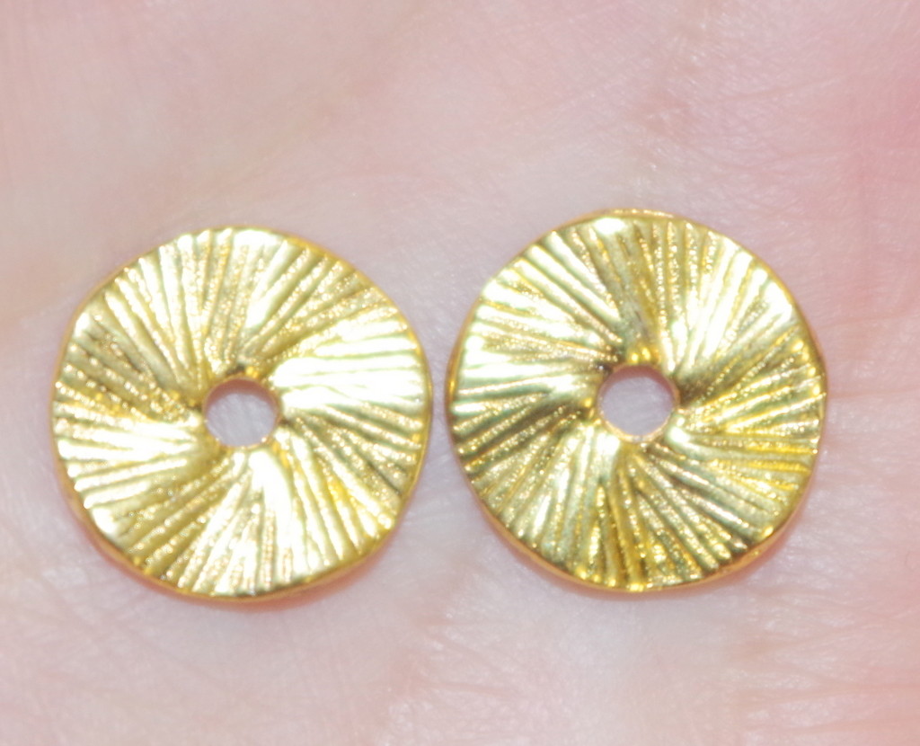 DIAMOND CUT GF 13 MM JACKETS FOR EARRINGS USE W ANY STUDS USEFUL 4 SPLIT EARLOBE