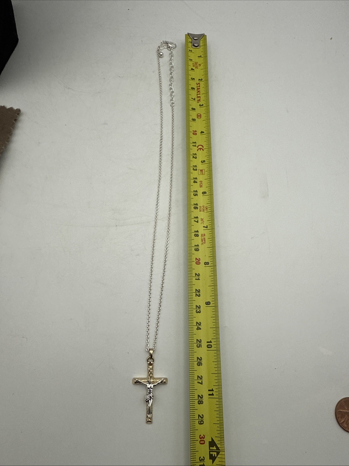 Gold And Silver Crucifix Necklace Jewelry