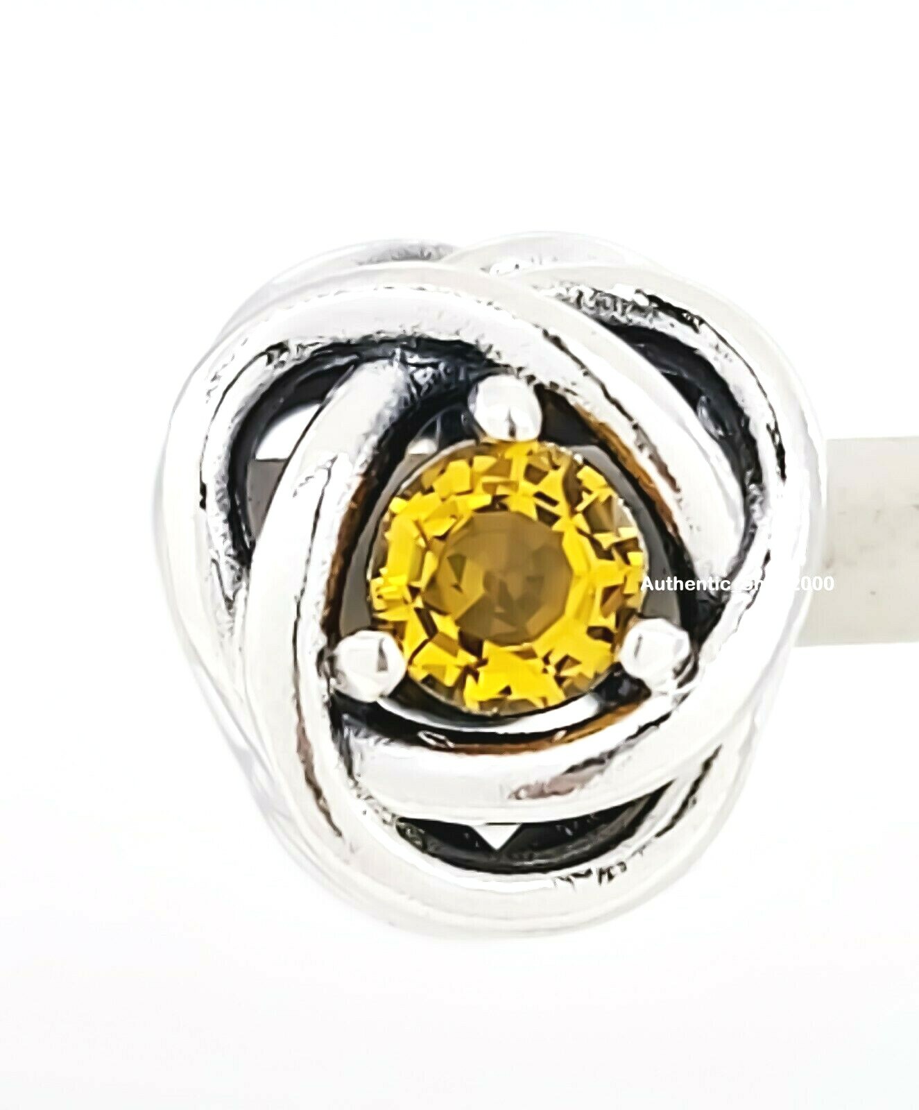 New 100% Authentic PANDORA 925 November Honey Eternity Circle Charm 790065C04