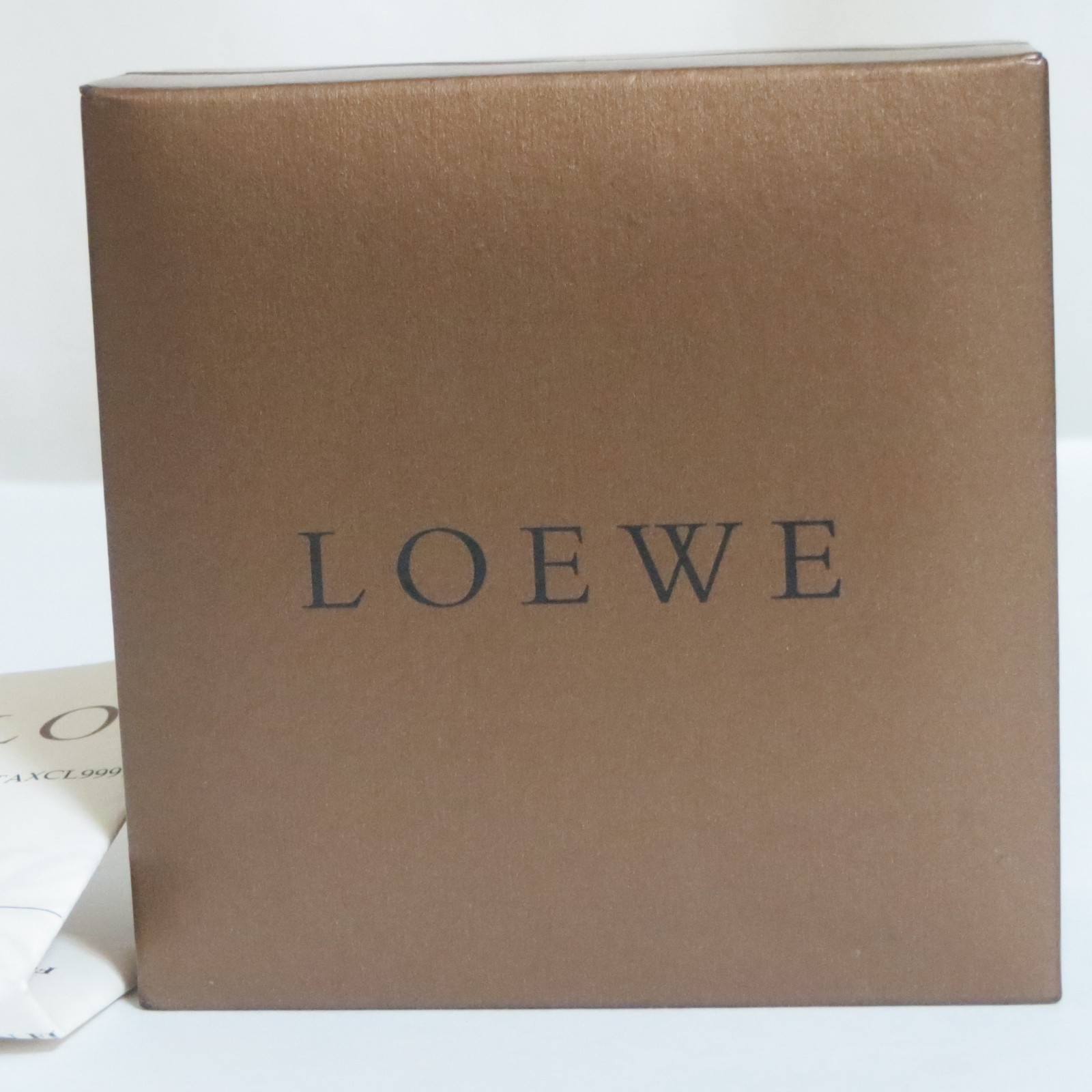Auth Loewe Shell Charm Pendant Necklace Snake Chain Silvertone 40cm/15.7″ Good i