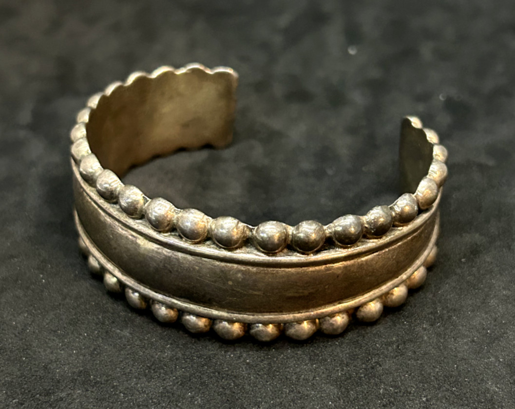 925 Sterling Mexico Cuff Bracelet 7in 23.6mm – 33.93g