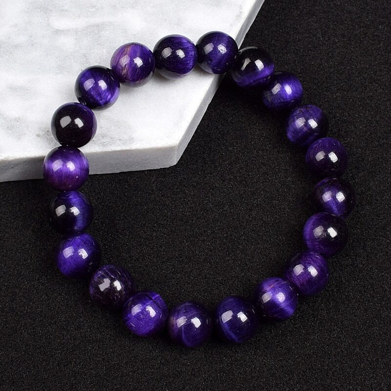 Natural Handmade Multicolor Tiger Eye Beads Stretch Bracelet Gemstone 7.5″