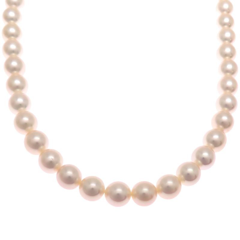 [USED] MIKIMOTO 7.0-7.5mm Pearl Necklace in 18K White Gold for Women FROM JAPAN