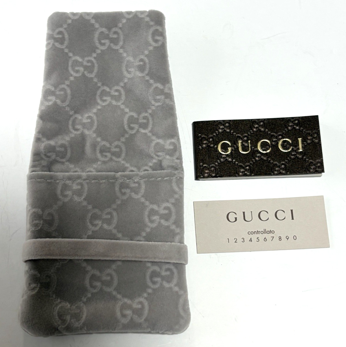 Gucci Sterling Silver Heart G-Logo Necklace Box and Accessories Included