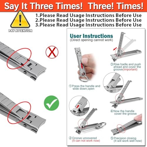 Portable Nail Clippers for Natural Fingernail and Toenails, UItra Thin Set a