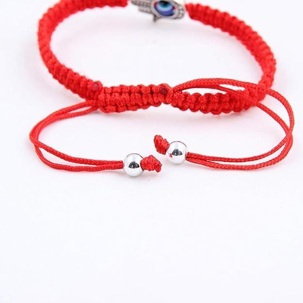 Pulsera Roja Proteccion Del Mal De Ojo Buena Suerte Ajustable Hamsa Ojo Turco US
