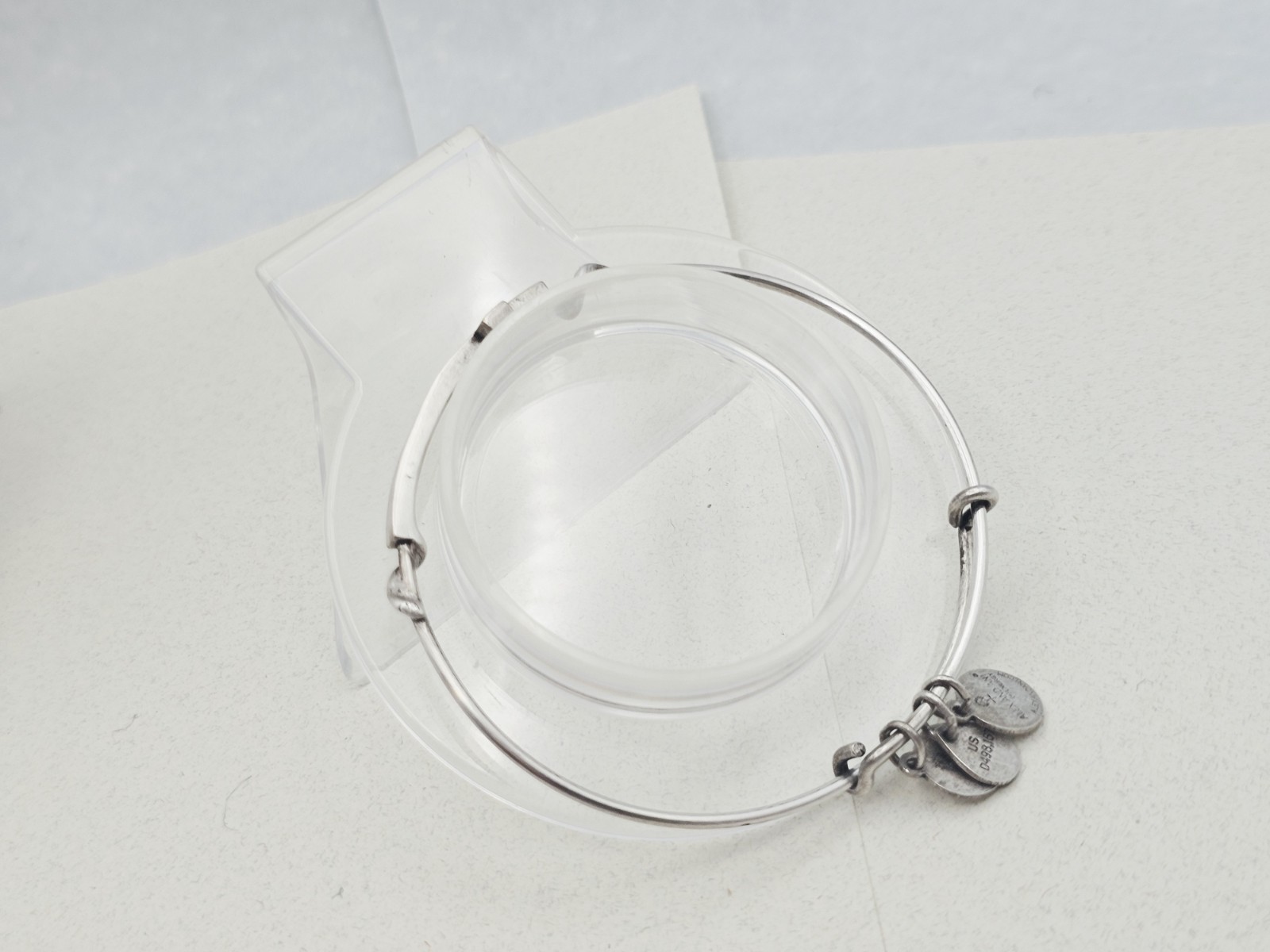 ALEX & ANI Spiritual Armor Cross Charm Bangle Wrap Bracelet Silver ✨️🎁