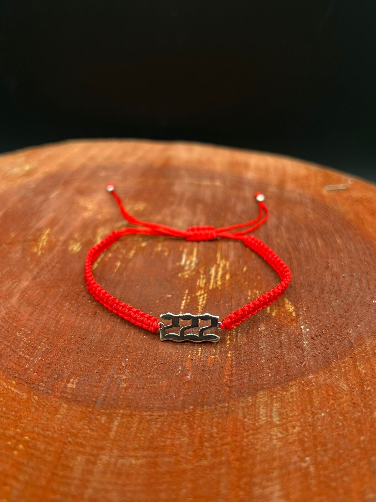 Stainless Steel 222 Angel number red Cord Bracelet
