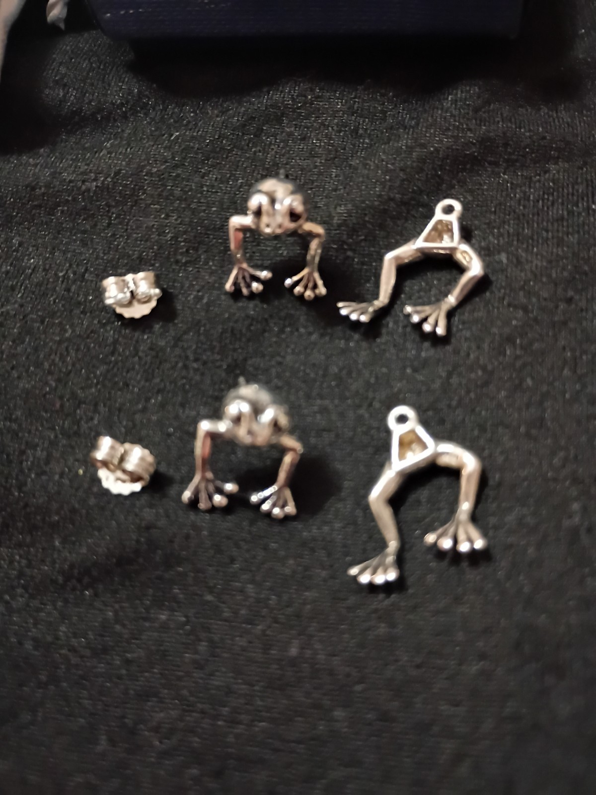 SilverShake Sterling silver Frog Earrings
