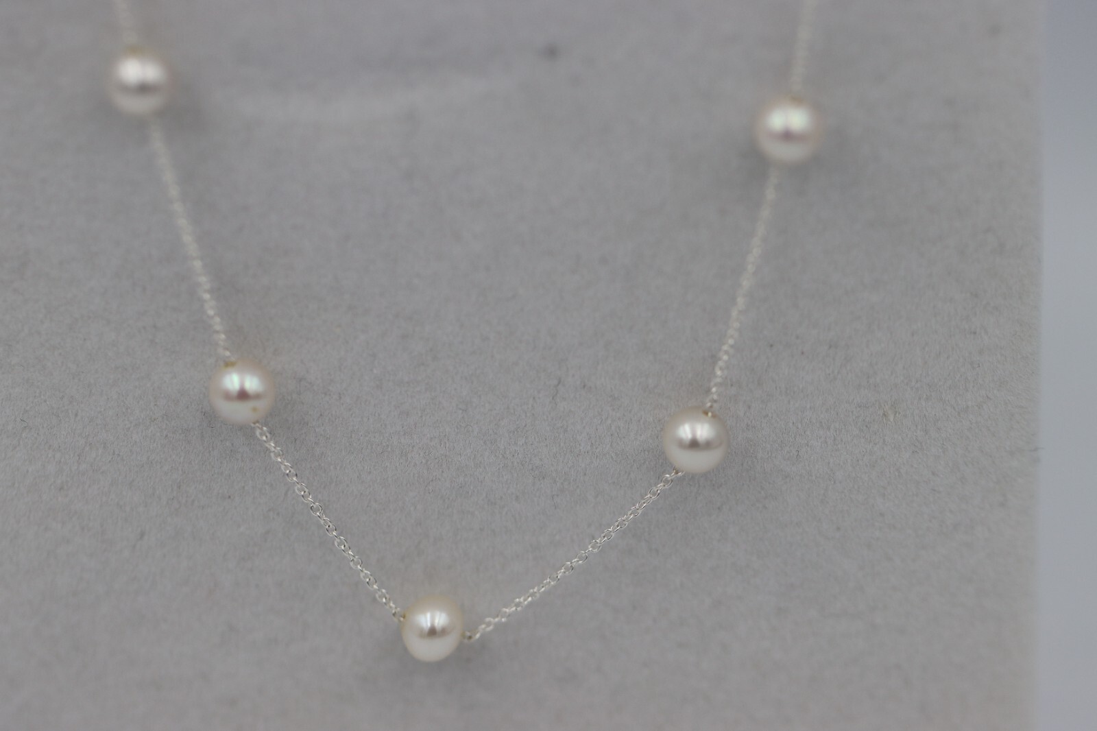 Genuine Sterling Silver Freshwater Cultured Pearl Necklace – 42cm + 5cm Extender