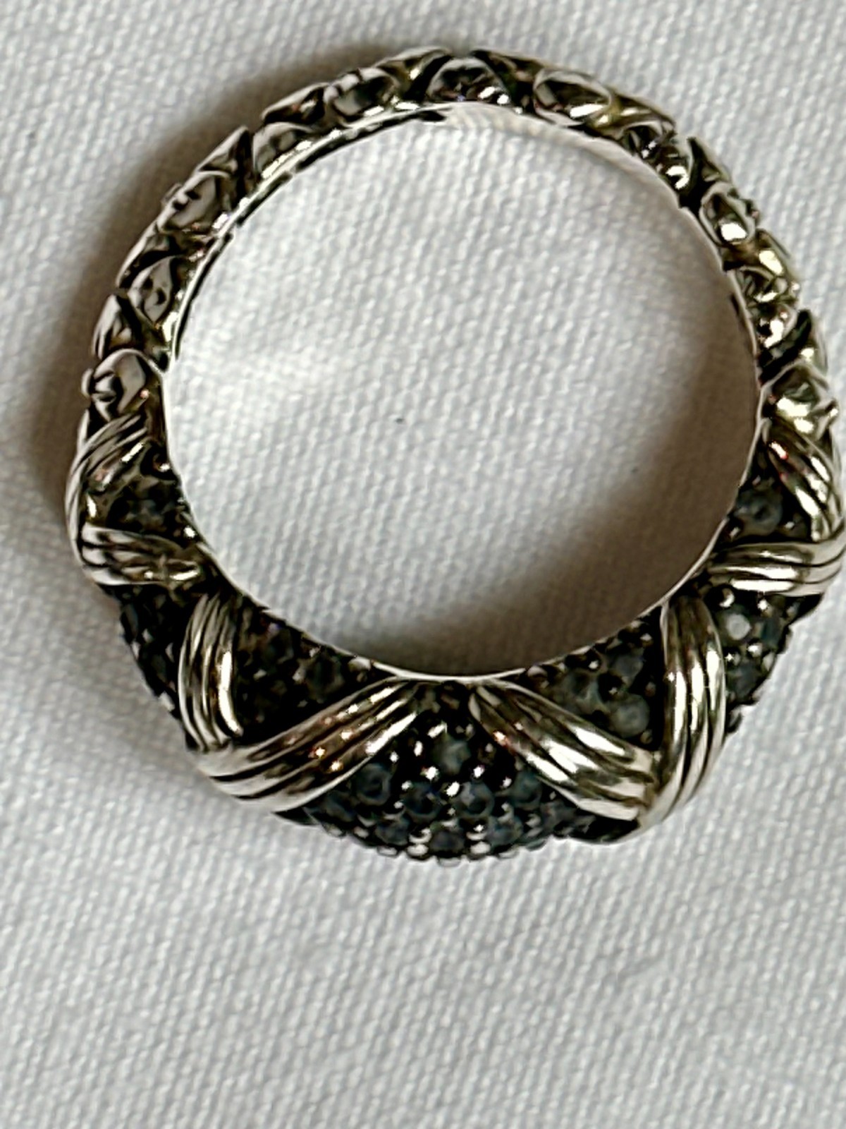 Stephen Dweck Garden of Stephen Sterling 925 with Black Pave Spinel Gemstones