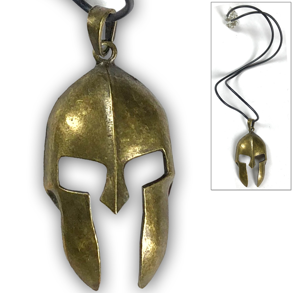 300 Movie Spartan Helmet Necklace Molon Labe Greek Warrior Race Pendant Charm