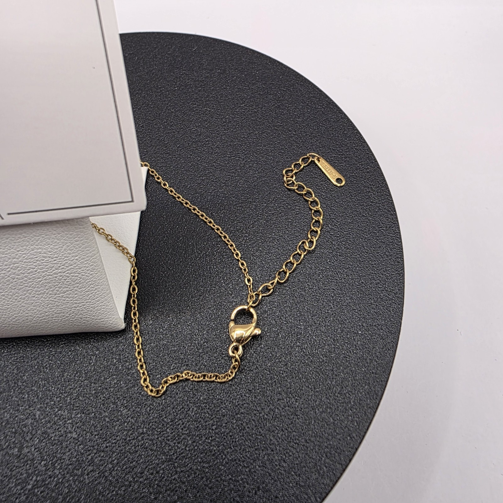 Stainless Steel Copper Plated 16″Necklace w/14mm Heart Motif Adorned…