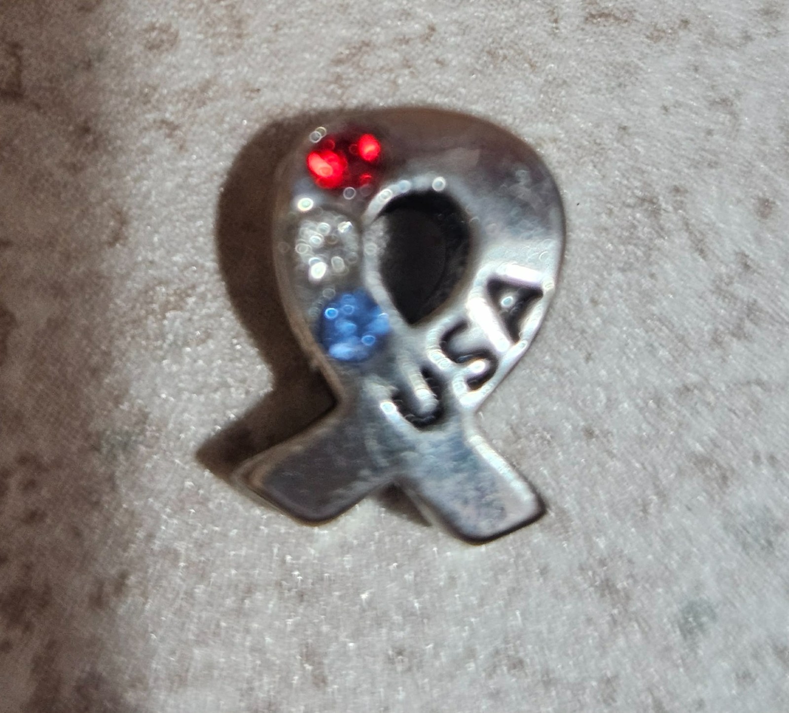 Lot of 3 Patriotic Pandora Charms Star USA Ribbon Military Wife Silver 925