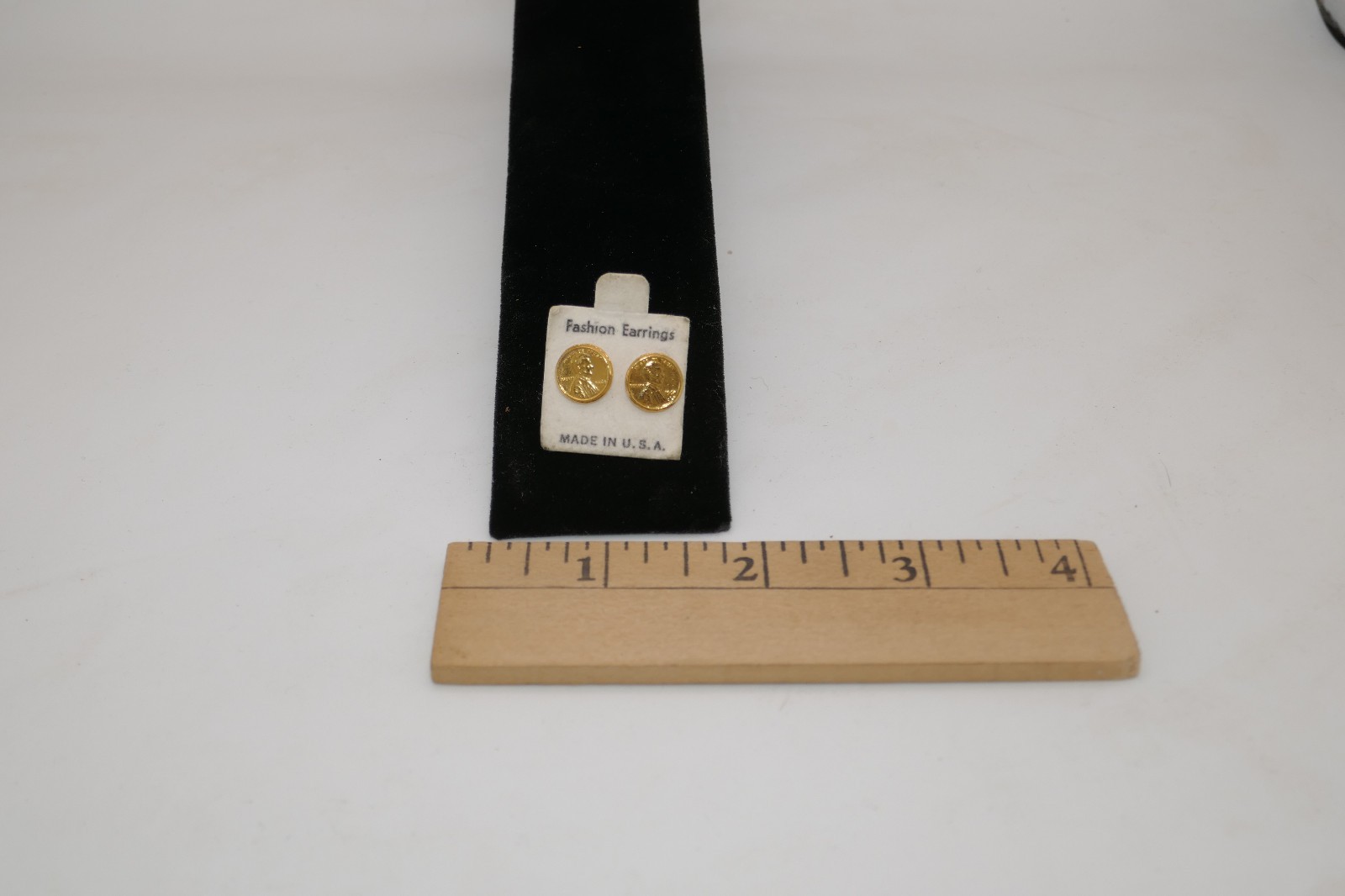 Abraham Lincoln Penny Pierced Ear Earrings New On Hanger Card