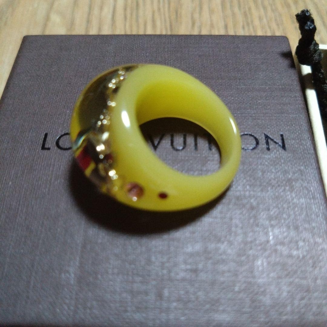 Authentic Louis Vuitton Berg Inclusion Ring Yellow W/Box Size13 US 6.5-7 UK M-N
