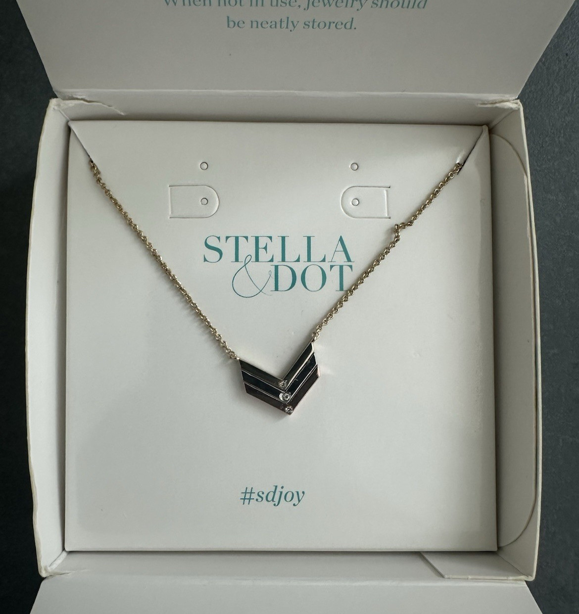 Stella & Dot Convertible On the Mark Necklace Mixed Metals Fashion Jewelry NEW