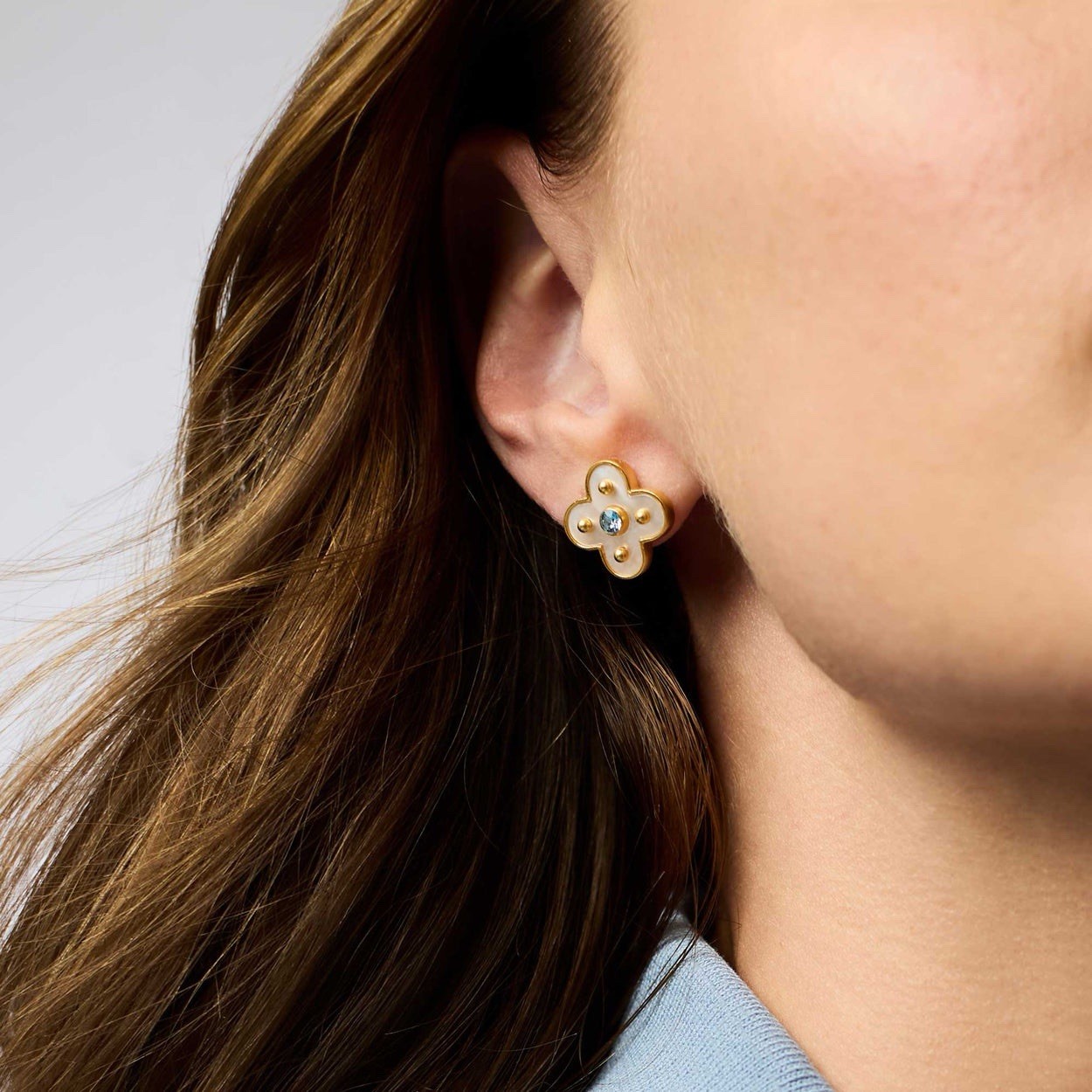 Brand New. $125 Julie Vos Colette Stud Earring