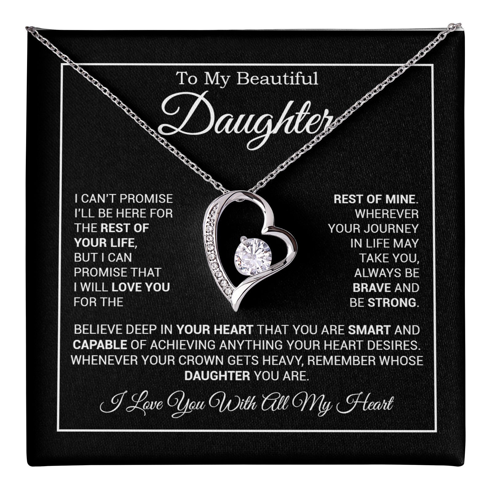 To My Daughter Necklace, Gift for Daughter from Dad And Mom Daughter