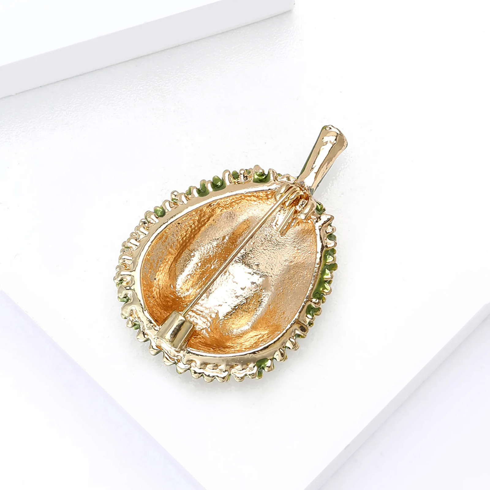 New Creative Rhinestone Durian Brooch Cute Versatile Accessory Badge Pin Jewelry