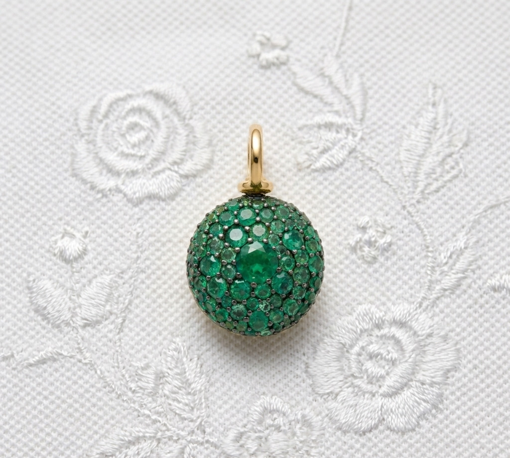 Circle Charm Pendant With CZ Brass Metal Fashion Jewelry for gift
