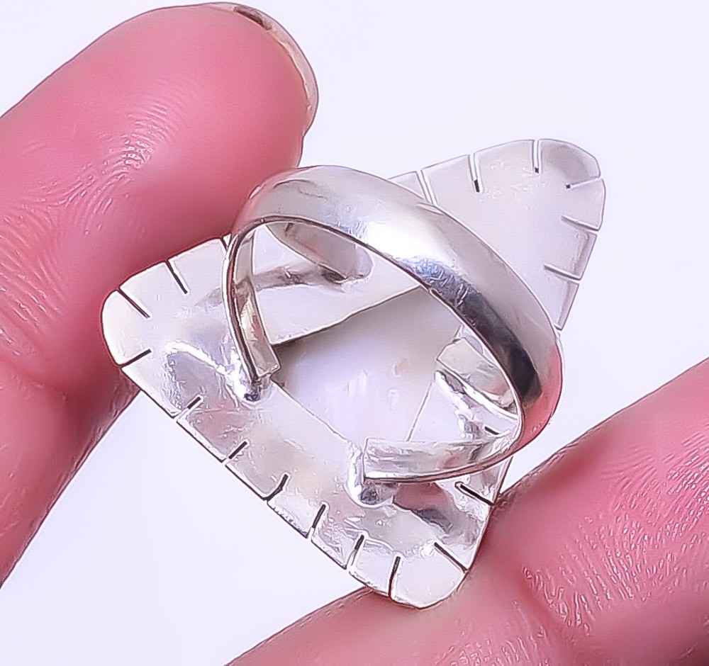 White Scolecite – India 925 Silver Plated 8 R1282-30 M1516 M6577 T32 A323