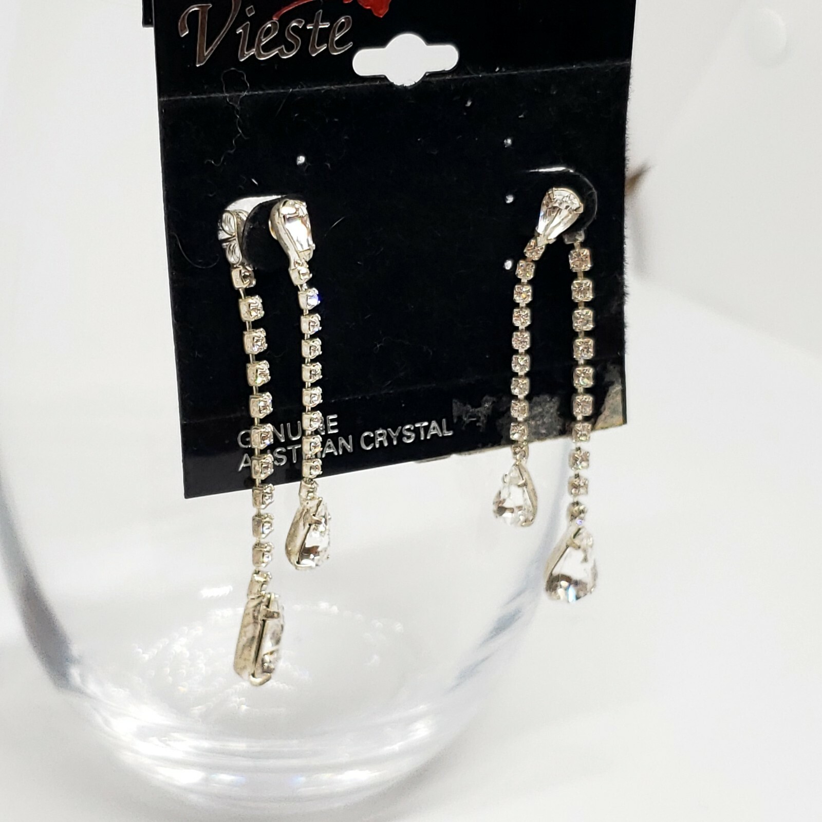 VIESTE Crystal Collection EARRINGS Prom, Bridal, Wedding, Party, NEW Dangle