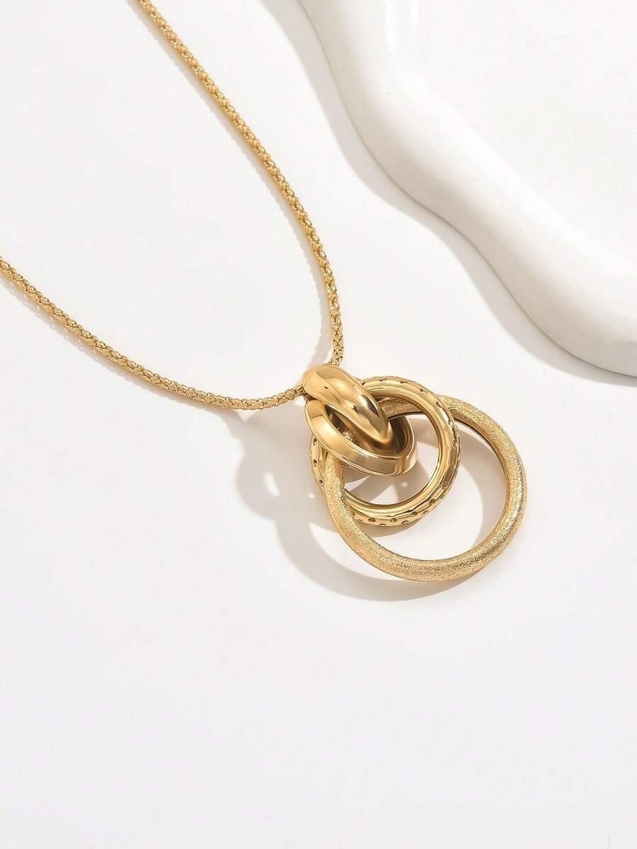 Vintage Asymmetrical Pendant Long Necklace Women Elegant Sweater Chain