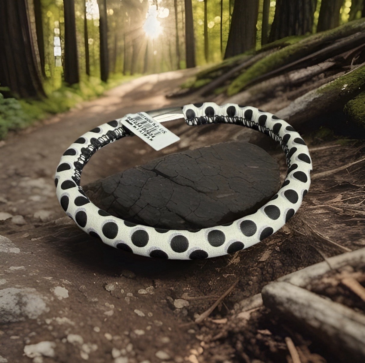 Brighton Bracelet Woodstock Single Black And White Polka Dots NWT
