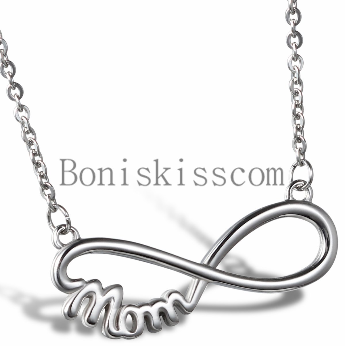 Love Infinity ” Mom ” Charm Stainless Steel Pendant Necklace Mother’s Day Gift