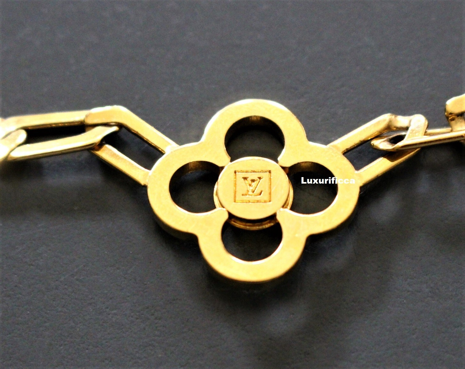 5 DAYS SALE AUTH. Vintage LOUIS VUITTON Gold Plated Crystal Choker/Bracelet