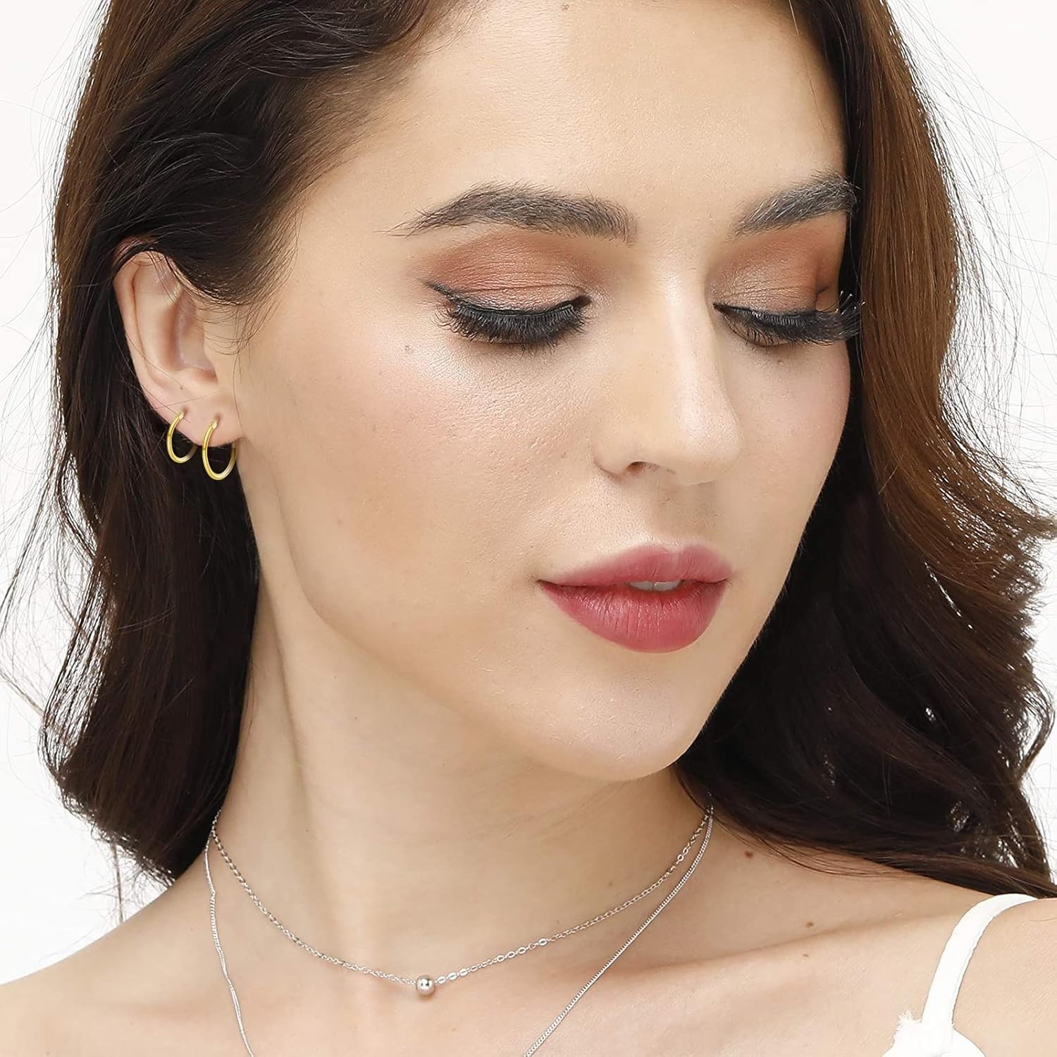 Lightweight & Durable Gold Plated Hoop Earrings – Perfect Gift Set of 3 Pairs