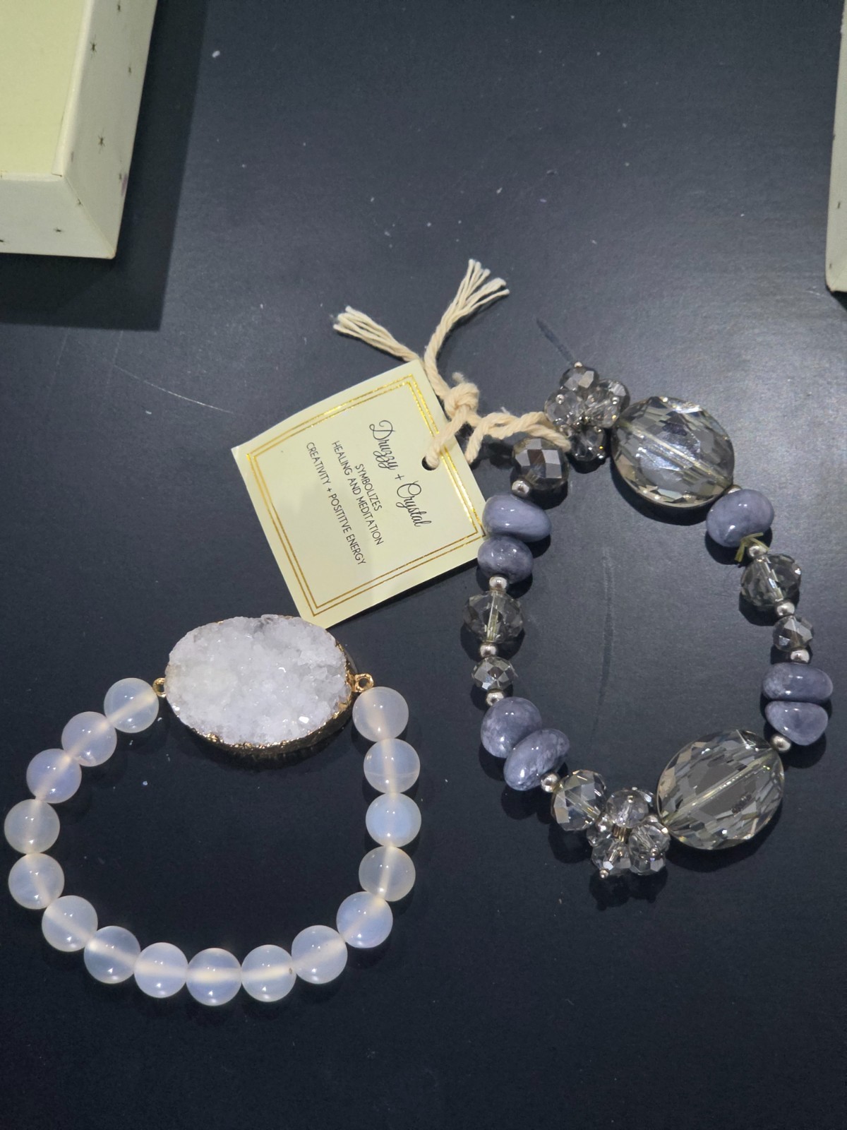 Eye Candy LA Arm Candy Luxe Bracelet Collection – Druzy Crystal Set NIB