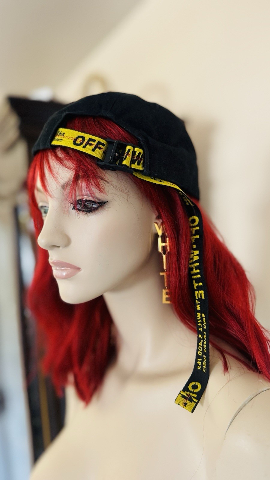 Off White logo Earrings golden plated