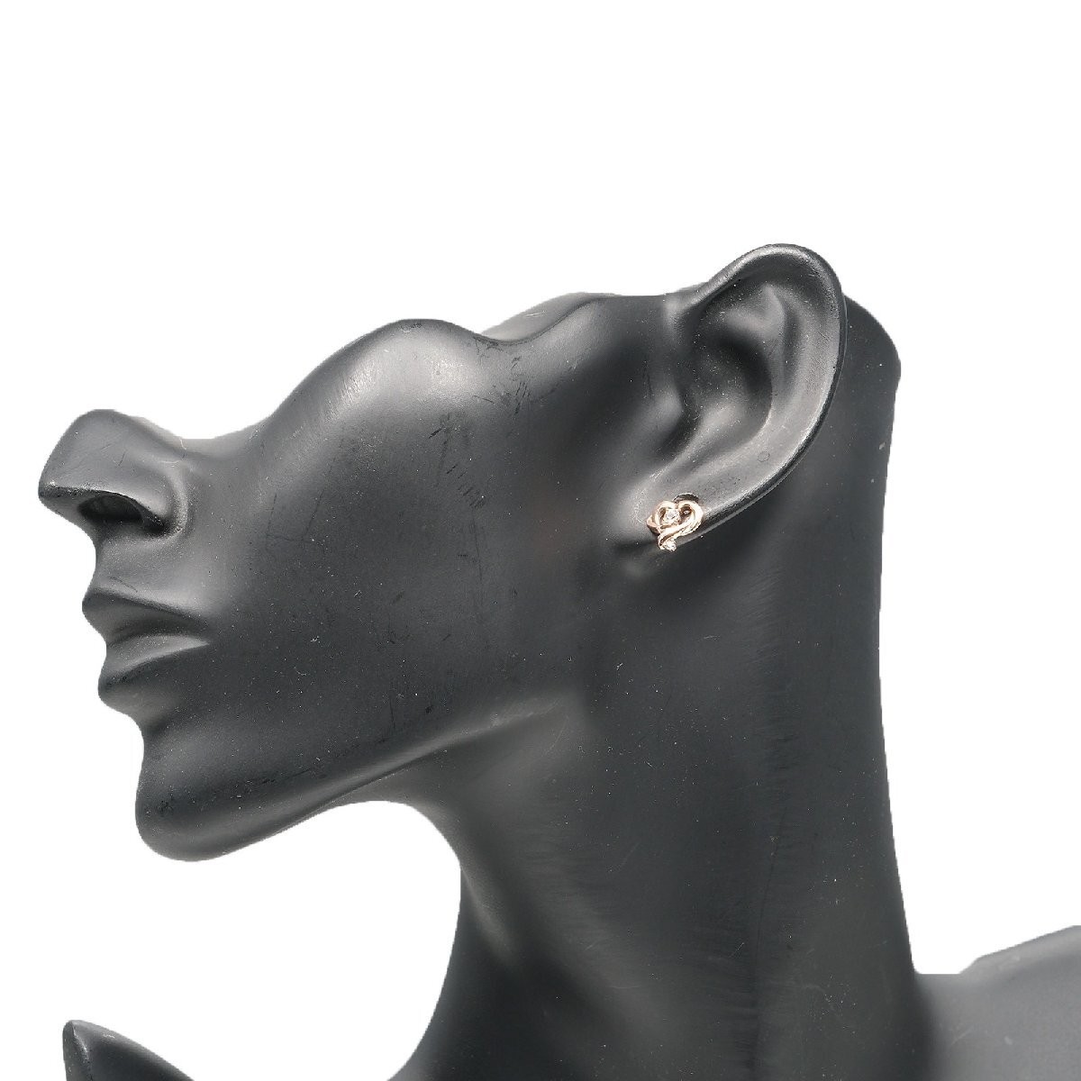 4°C Heart Earrings K10PG Pink Gold Approx. 1.5 S142625991 Used