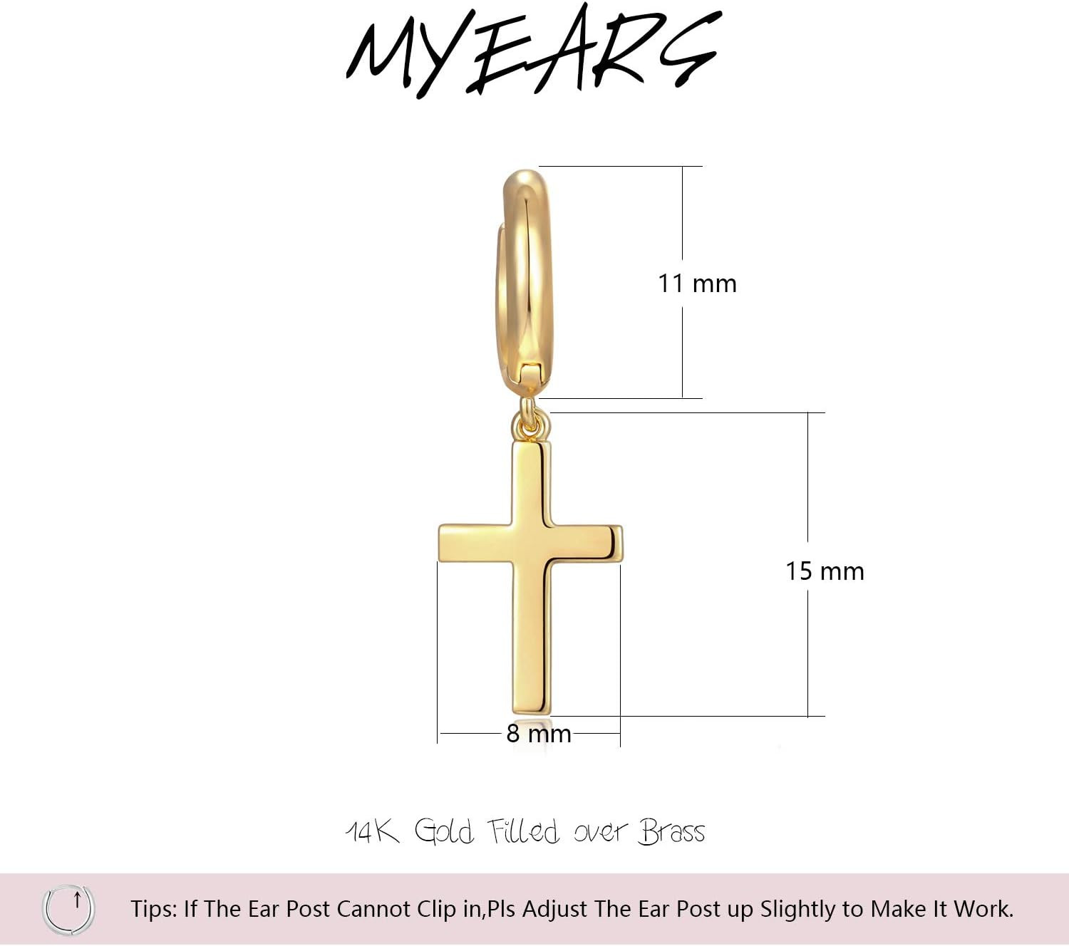 Women Earrings Gold Huggie Hoop Dangle Drop 14K Gold Plated Small Simple Hypoall