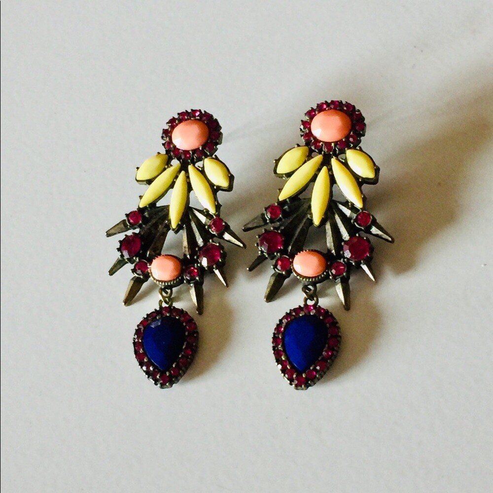 BAUBLE BAR JEWELED DROP EARRINGS NWOT