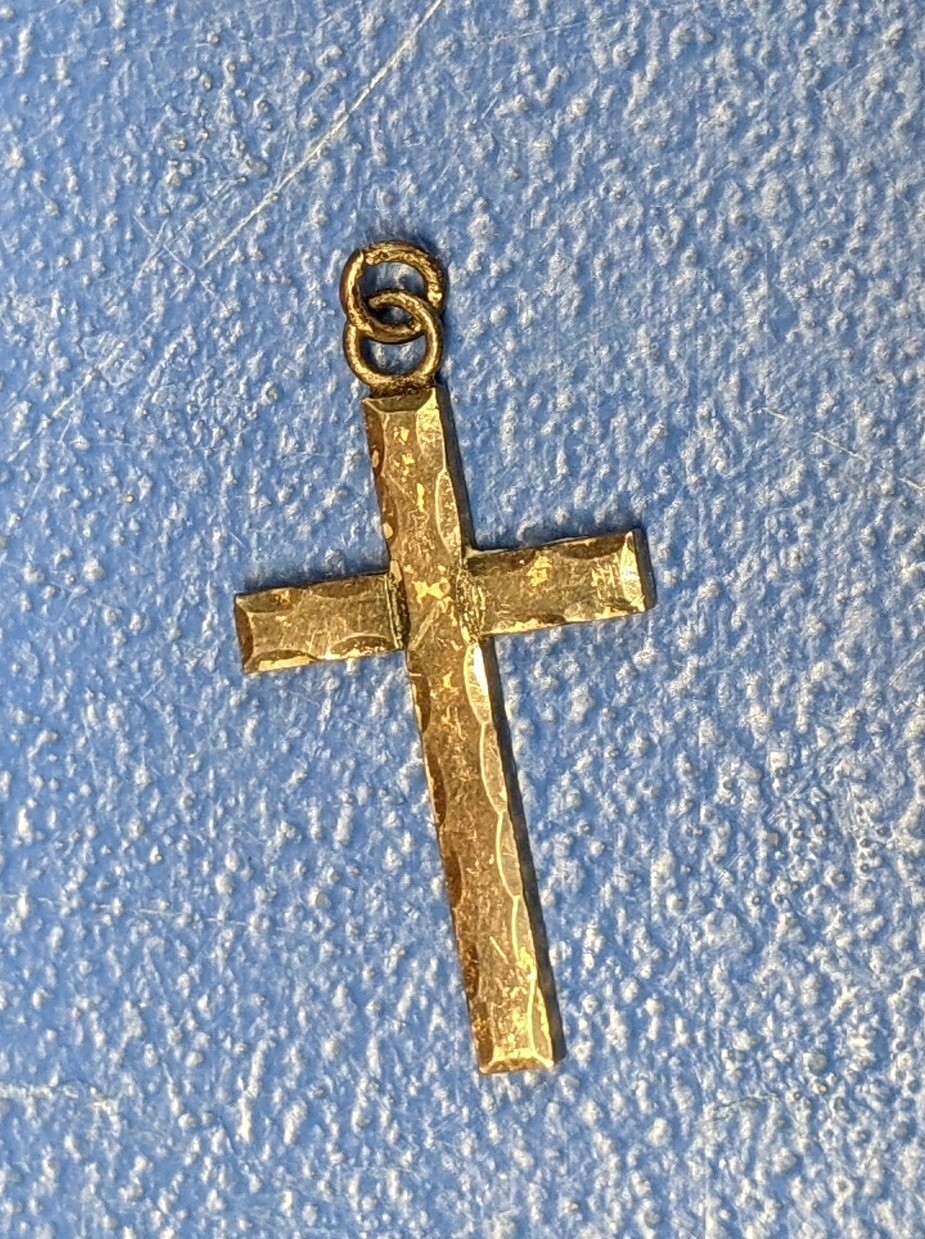 Cross Pendant Necklace 925 Sterling Silver Jesus Used Please Refer To The Pictur