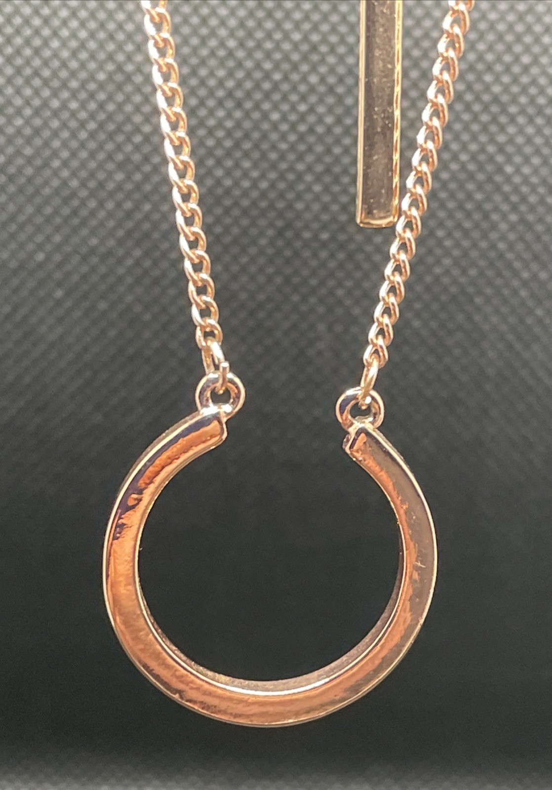 2 Rose Gold Tone Adjustable Necklaces Simple Minimal Design All Occasion