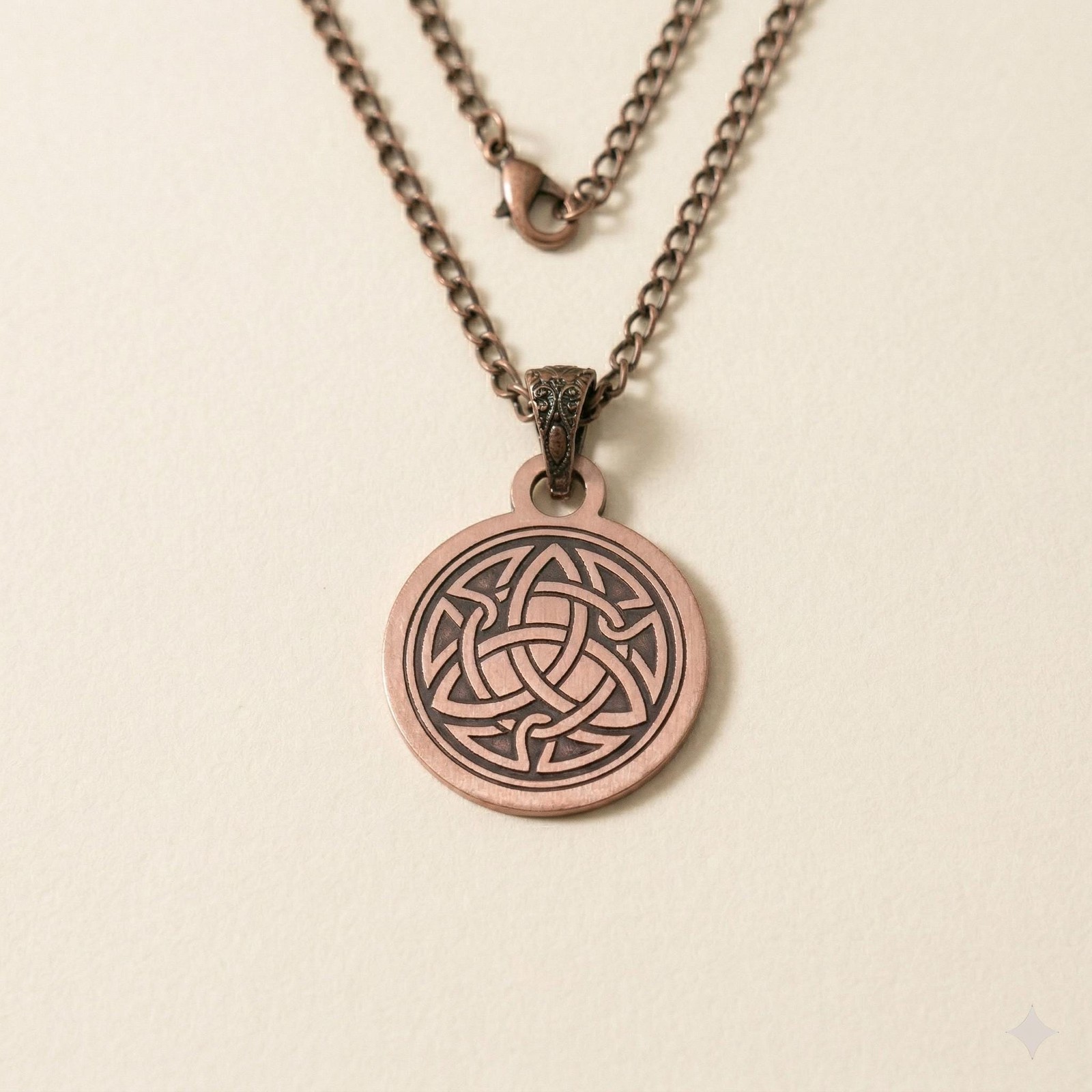 Pure Copper Spiritual Celtic Knot Necklace – Handmade Boho Gift