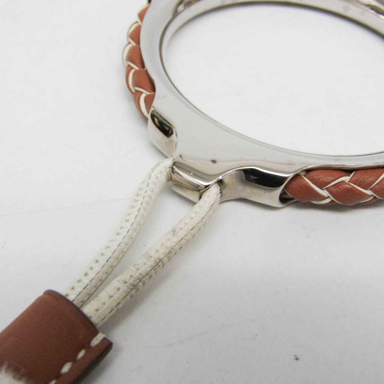 Hermes Loop Grand Kyoto Tresse Metal,Swift Leather Necklace