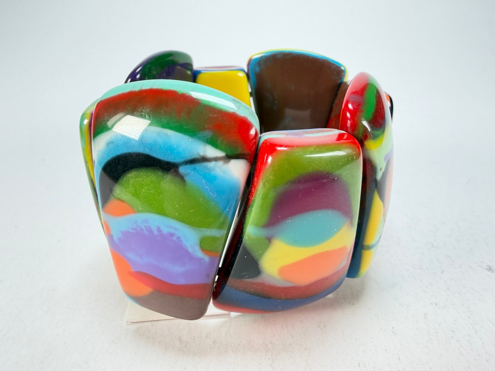 Sobral – Multi-Colour “Rimla” K Elasticated Resin Bracelet ( 004498 )