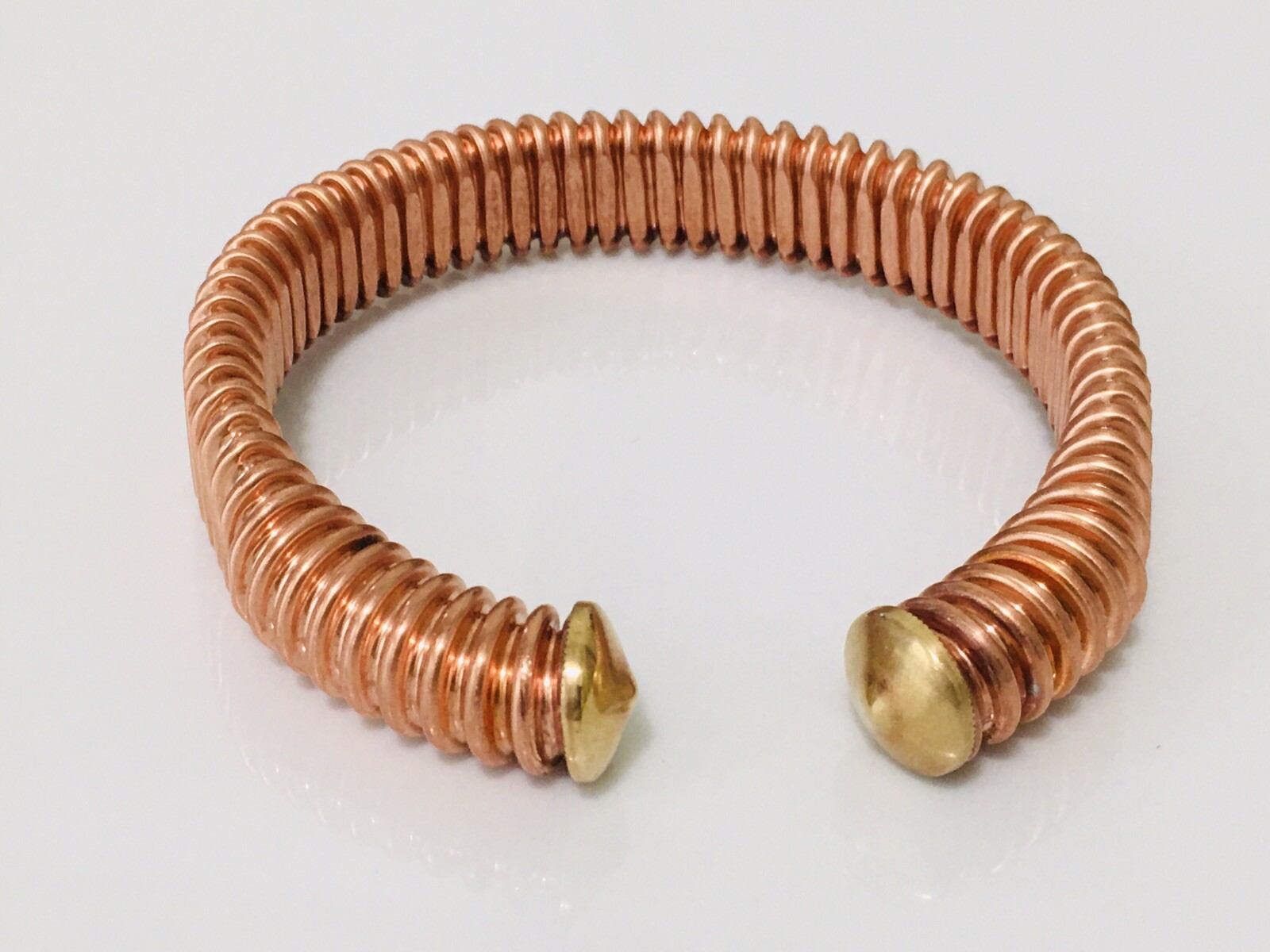 SOLID PURE COPPER THERAPY CUFF BRACELET Adjustable 30g NON MAGNETIC HANDMADE