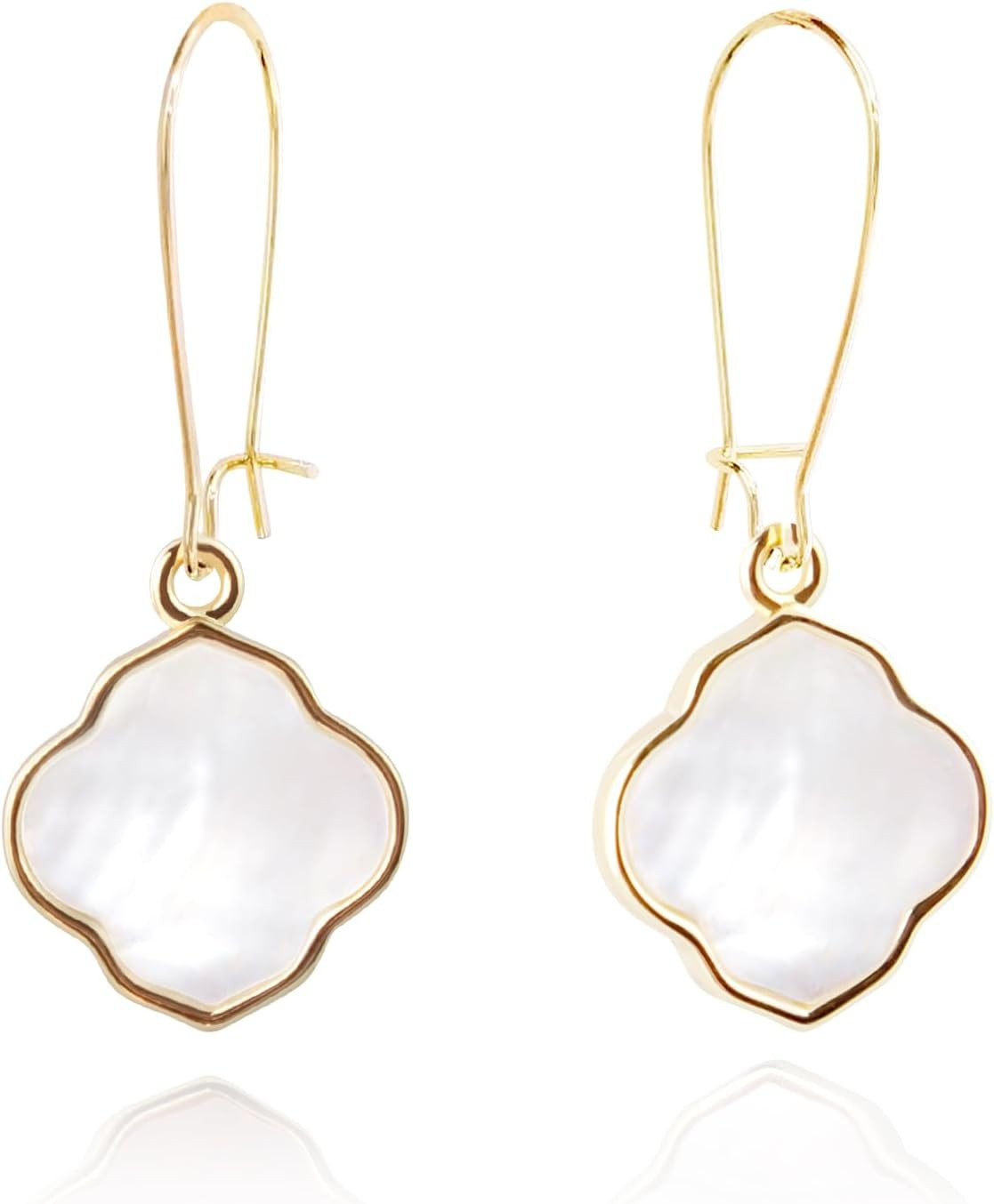 Earrings for Women14K Gold Drops Dangle Pendant Natural Stone Natural Shell of P