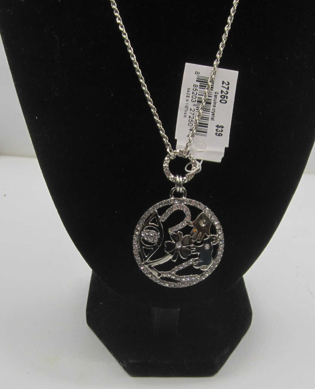 Cookie Lee Pendant Necklace with Elephant, Evil Eye, Horse Shoe, etc.