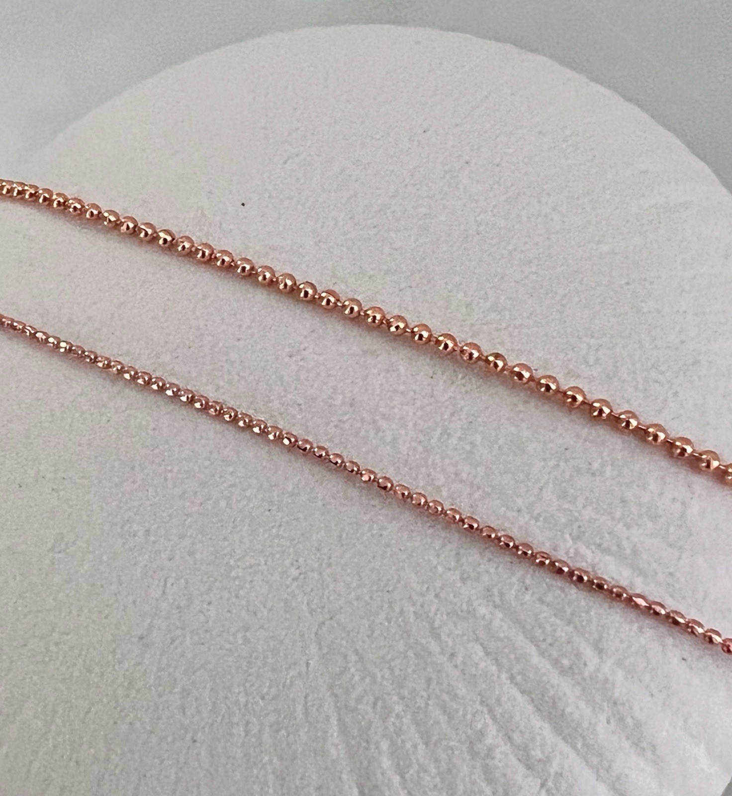 Rose Gold Ball Chain Necklace Layered Chain Necklace