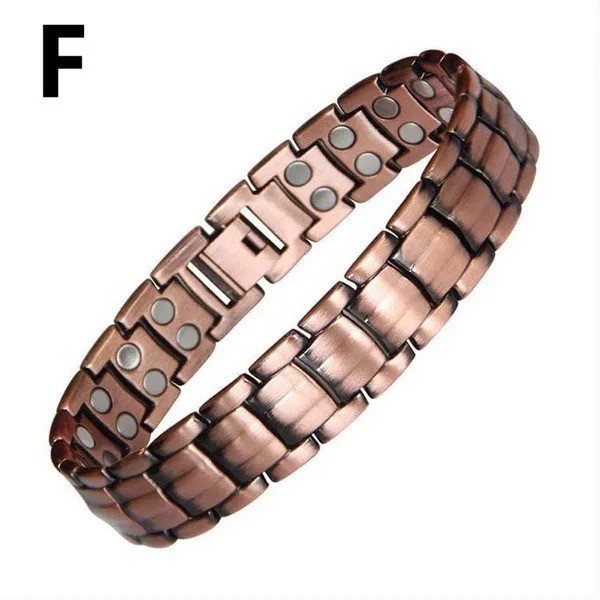 Men’s Bracelet Magnetic Therapy Arthritis Pain Relief Pure Solid Copper Bangle