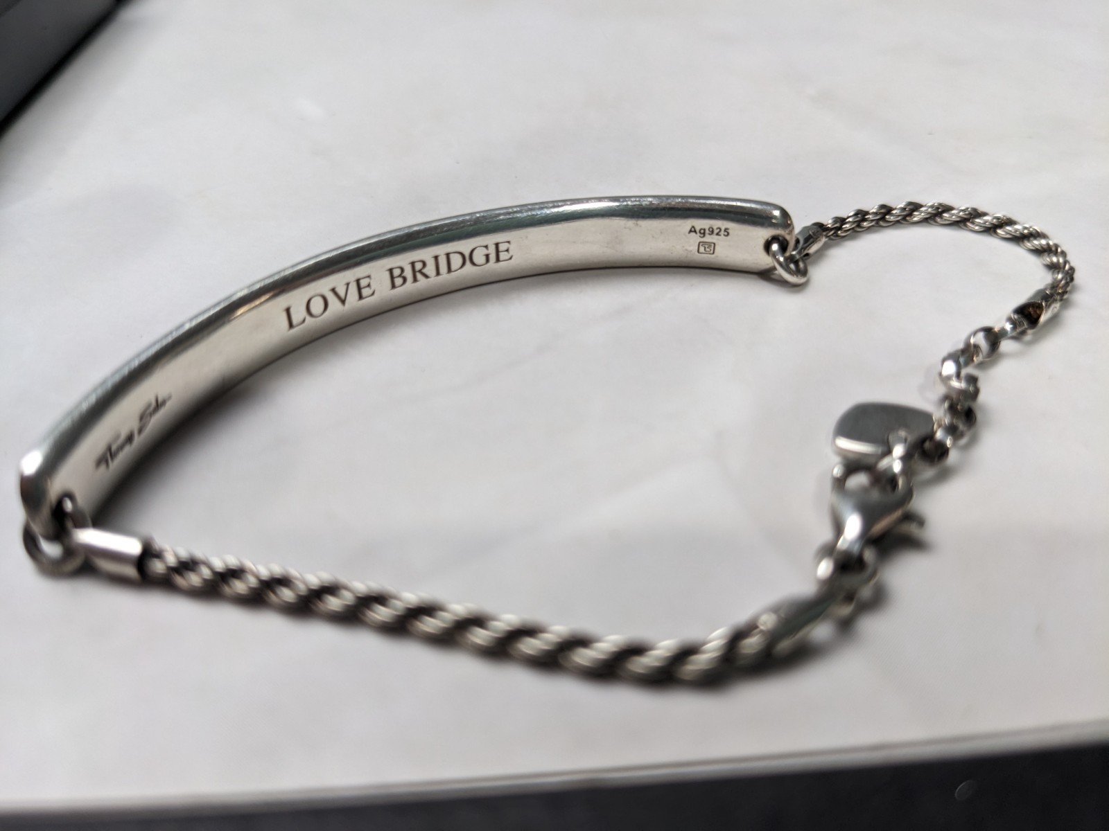 Thomas Sabo Sterling Silver Love Bridge Zirconia Accents 7-7.5″