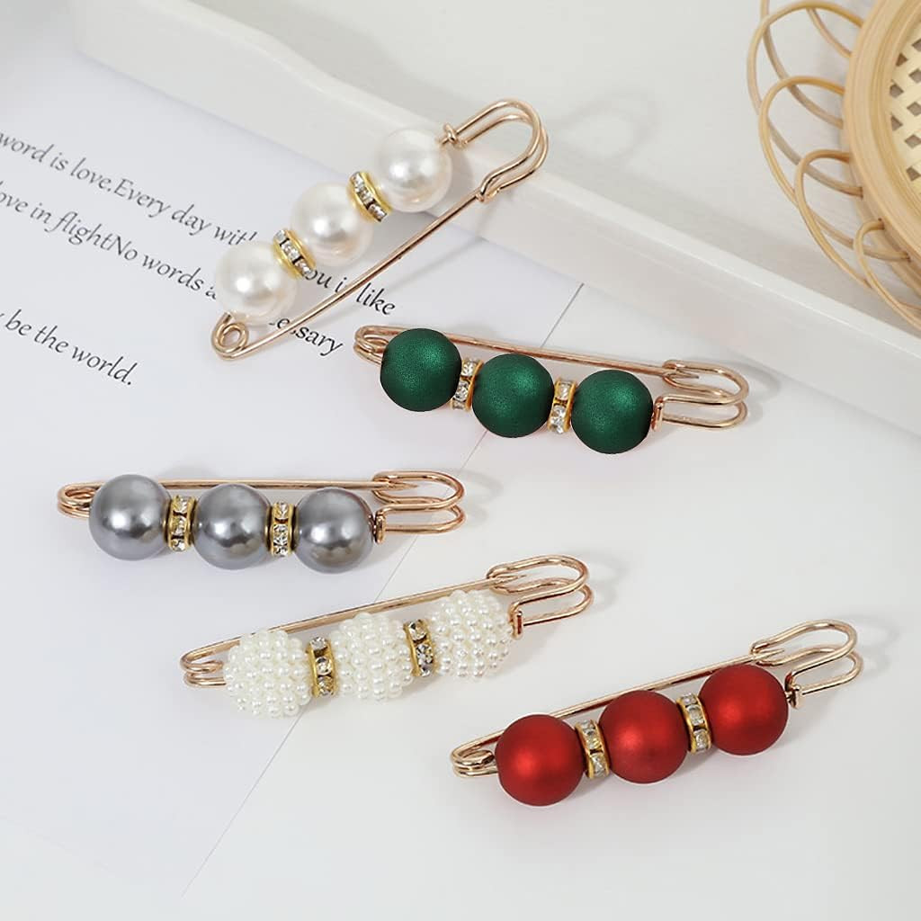 7 Pcs Fashion Brooch Pins Sweater Shawl Pins for Women Girls Clothing Dresses De